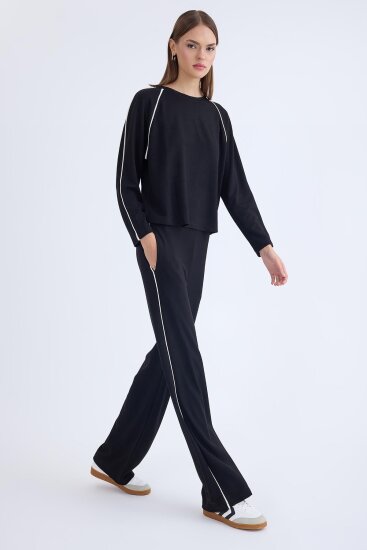 Beli Lastikli Yanı Şeritli Eşofman Pantolon - 3