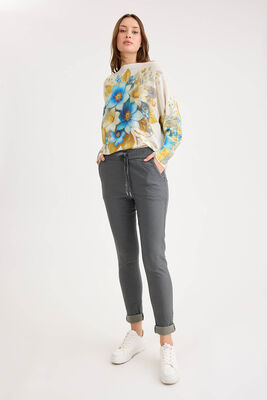 VİTRİN - Beli Simli Bağcıklı Havuç Kesim Pantolon (1)