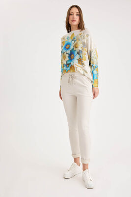 Beli Simli Bağcıklı Havuç Kesim Pantolon - Thumbnail (7)