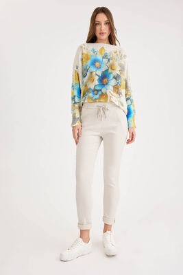 Beli Simli Bağcıklı Havuç Kesim Pantolon - Thumbnail (6)