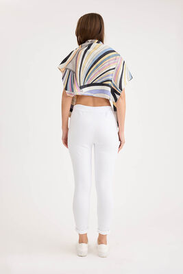 Beli Simli Bağcıklı Havuç Kesim Pantolon - Thumbnail (16)