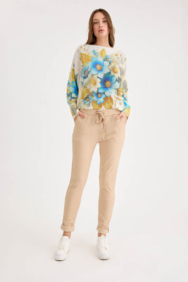 Beli Simli Bağcıklı Havuç Kesim Pantolon - Thumbnail (18)