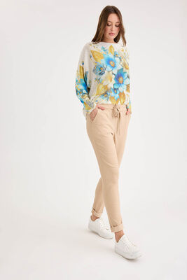 Beli Simli Bağcıklı Havuç Kesim Pantolon - Thumbnail (19)