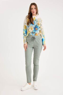 Beli Simli Bağcıklı Havuç Kesim Pantolon - Thumbnail (24)