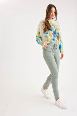 Beli Simli Bağcıklı Havuç Kesim Pantolon - Thumbnail (27)