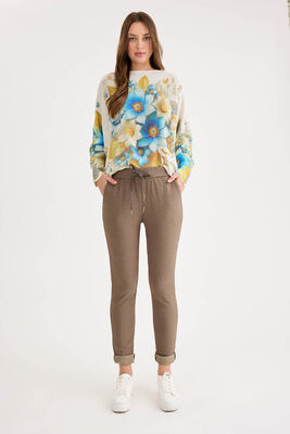 Beli Simli Bağcıklı Havuç Kesim Pantolon - Thumbnail (29)