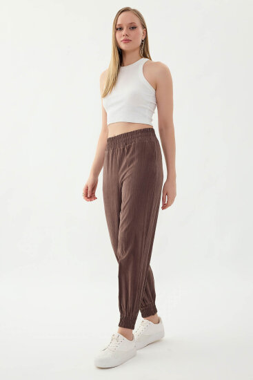 Beli Ve Paçası Lastikli Pantolon - 3