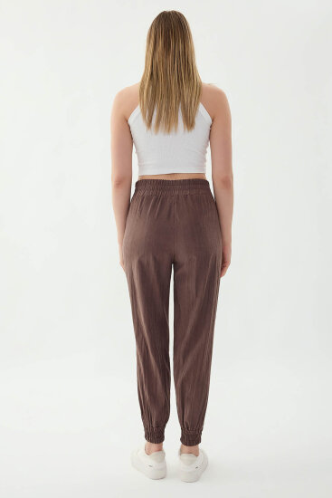 Beli Ve Paçası Lastikli Pantolon - 4