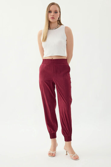 Beli Ve Paçası Lastikli Pantolon - 9