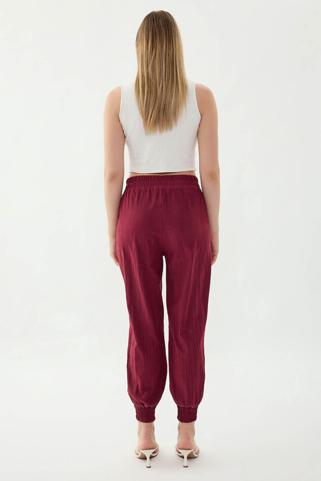 Beli Ve Paçası Lastikli Pantolon - 10