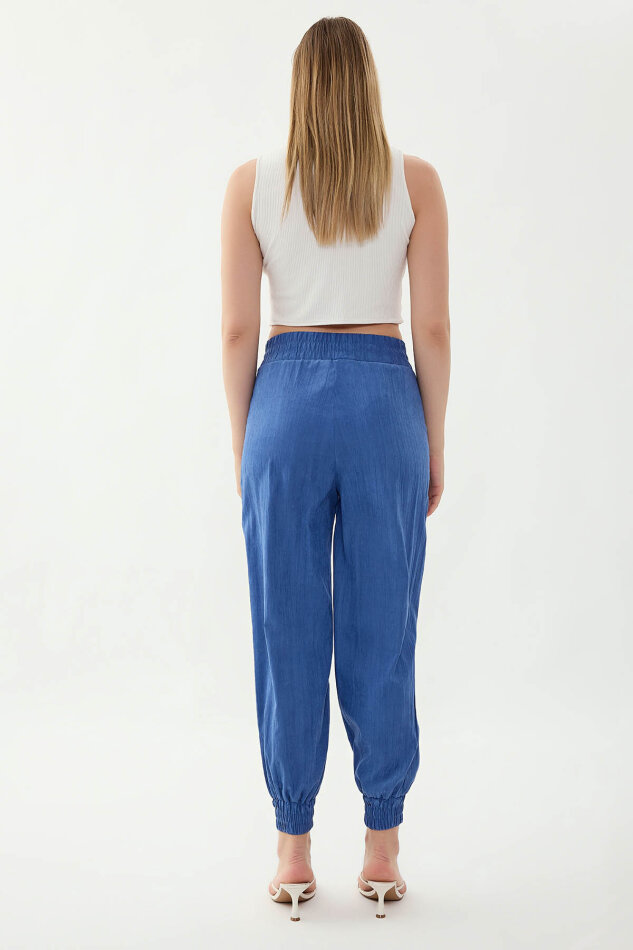 Beli Ve Paçası Lastikli Pantolon - 15