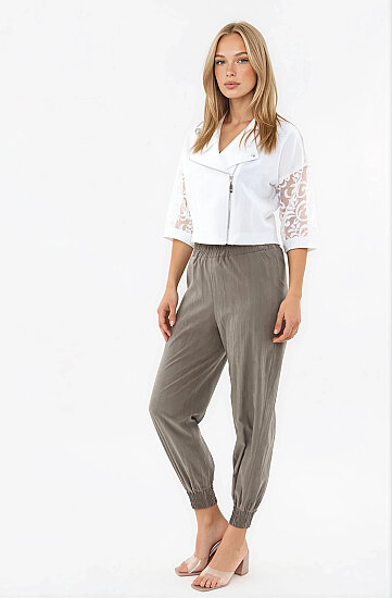 Beli Ve Paçası Lastikli Pantolon - 18