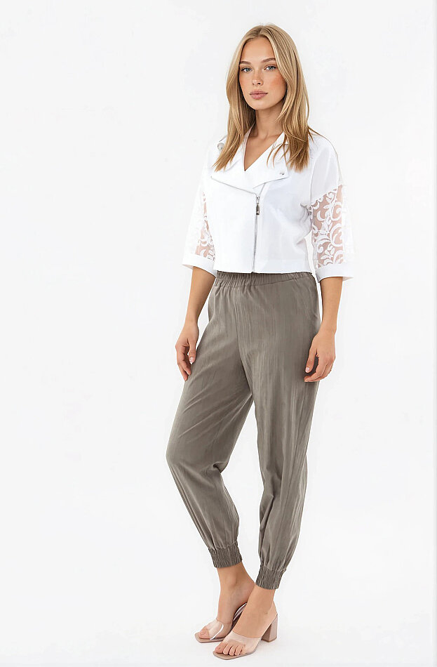 Beli Ve Paçası Lastikli Pantolon - 18