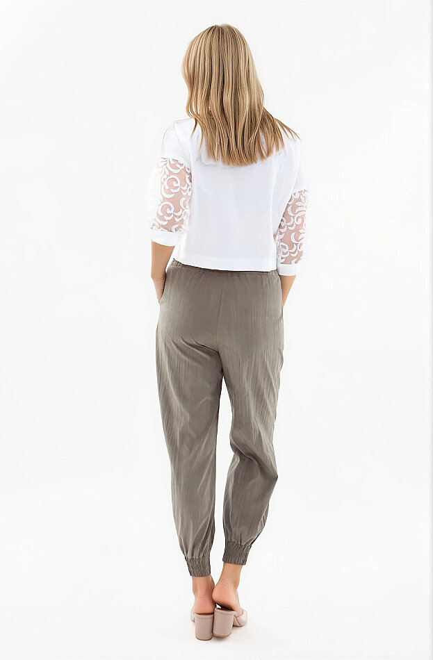 Beli Ve Paçası Lastikli Pantolon - 20