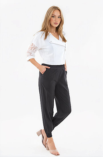 Beli Ve Paçası Lastikli Pantolon - 23