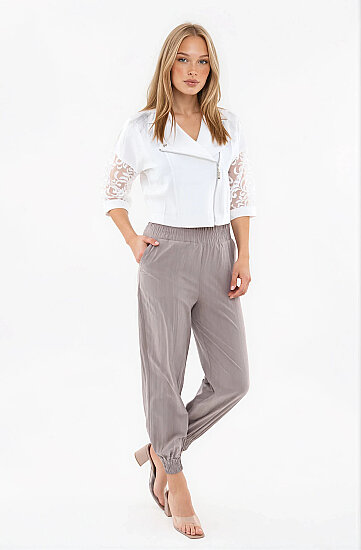 Beli Ve Paçası Lastikli Pantolon - 31