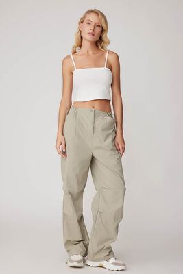 Beli Ve Paçası Lastikli Paraşüt Kumaş Cepli Pantolon - Thumbnail (2)