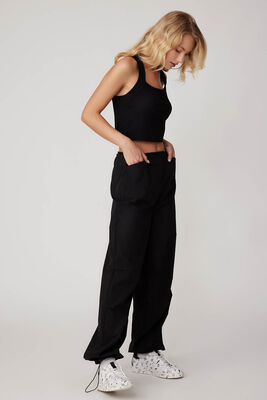 Beli Ve Paçası Lastikli Paraşüt Kumaş Cepli Pantolon - Thumbnail (6)