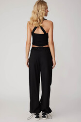 Beli Ve Paçası Lastikli Paraşüt Kumaş Cepli Pantolon - 9