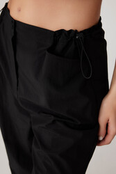 Beli Ve Paçası Lastikli Paraşüt Kumaş Cepli Pantolon - 11