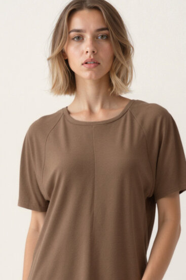 Bisiklet Yaka Kısa Kol Elbise - 28