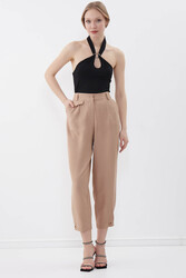 Boyundan Bağlamalı Tokalı Bluz - 4