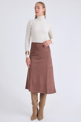 Çan Kesim Süet Kumaş Etek (1)