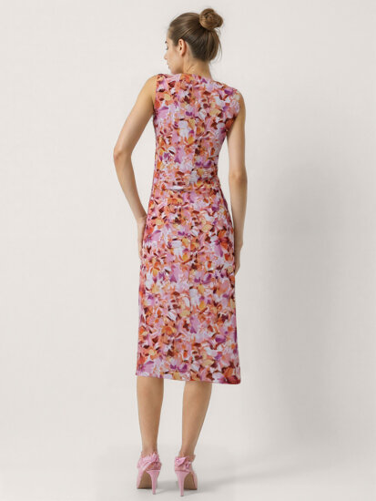 Çiçek Desen Midi Elbise - 5