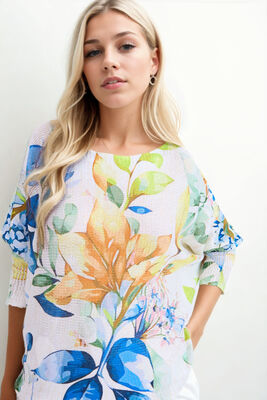 Çiçek Desen Uzun Kol Triko Bluz - Thumbnail (5)