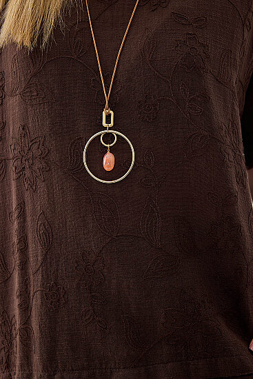 %100 Keten Çiçekli Oversize Bluz - 7