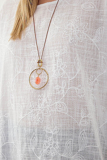 %100 Keten Çiçekli Oversize Bluz - 18