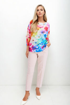 VİTRİN - Çiçekli Salaş Uzun Kol Bluz (1)