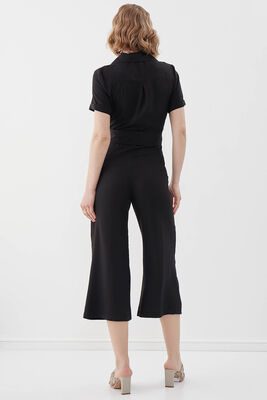 Çift Cep Kemerli Kısa Kol Tulum - Thumbnail (14)