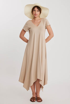 Çift V Yaka Modal Kumaş Şalvar Elbise - 2