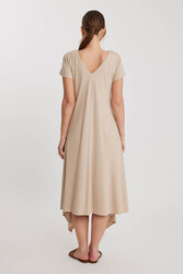 Çift V Yaka Modal Kumaş Şalvar Elbise - 5