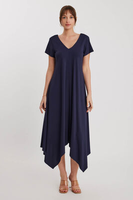 Çift V Yaka Modal Kumaş Şalvar Elbise - 6