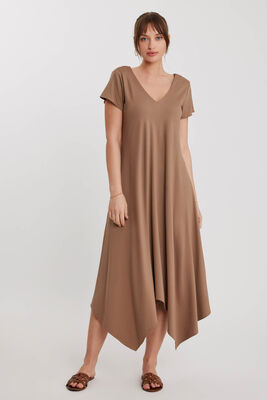 Çift V Yaka Modal Kumaş Şalvar Elbise - 16