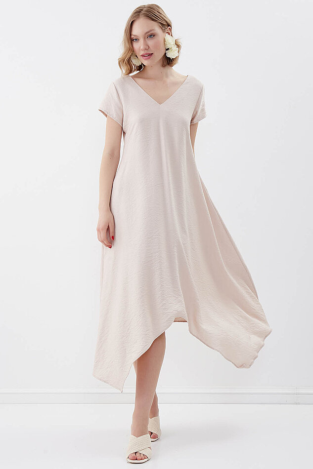 Çift V Yaka Şalvar Elbise - 13