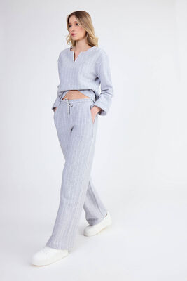 VİTRİN - Çizgi Desen Rahat Kalıp Pantolon (1)