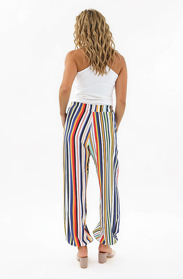 Çizgi Desen Şalvar Pantolon - 4