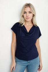 Degaje Yaka Dökümlü Bluz - 16