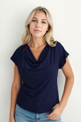 Degaje Yaka Dökümlü Bluz - 14