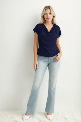 Degaje Yaka Dökümlü Bluz - 20