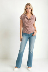 Degaje Yaka Dökümlü Bluz - 22