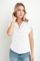 Degaje Yaka Dökümlü Bluz - 28