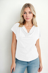 Degaje Yaka Dökümlü Bluz - 29