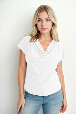 Degaje Yaka Dökümlü Bluz - 29