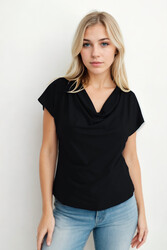 Degaje Yaka Dökümlü Bluz - 34