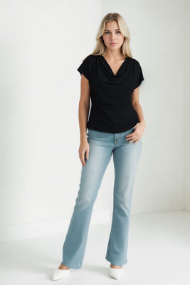 Degaje Yaka Dökümlü Bluz - 40