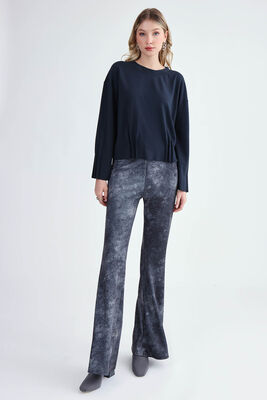 VİTRİN - Desenli İspanyol Paça Streç Pantolon (1)